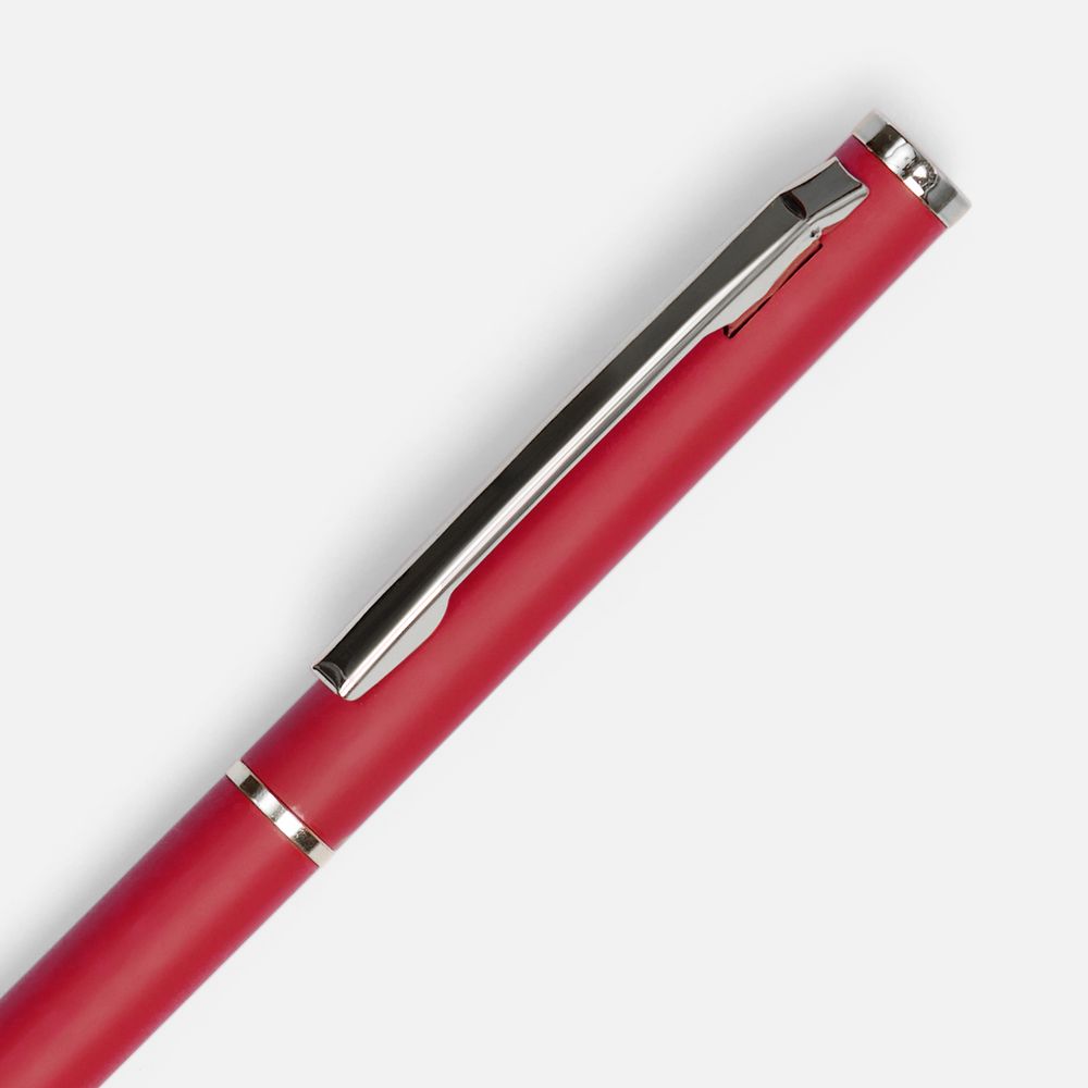 Ручка шариковая Hotel Chrome, ver.2, матовая темно-красная — изображение 4