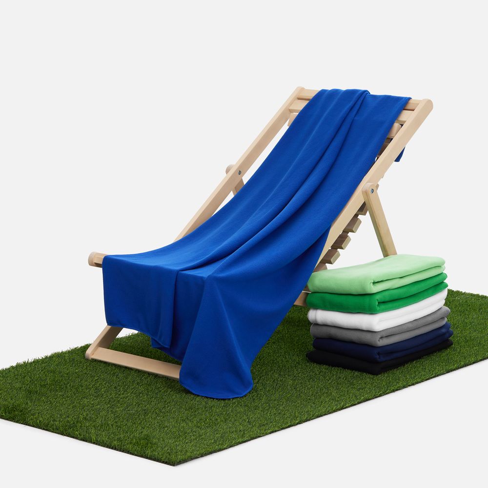 Флисовый плед Warm&Peace XL, ярко-синий — изображение 7