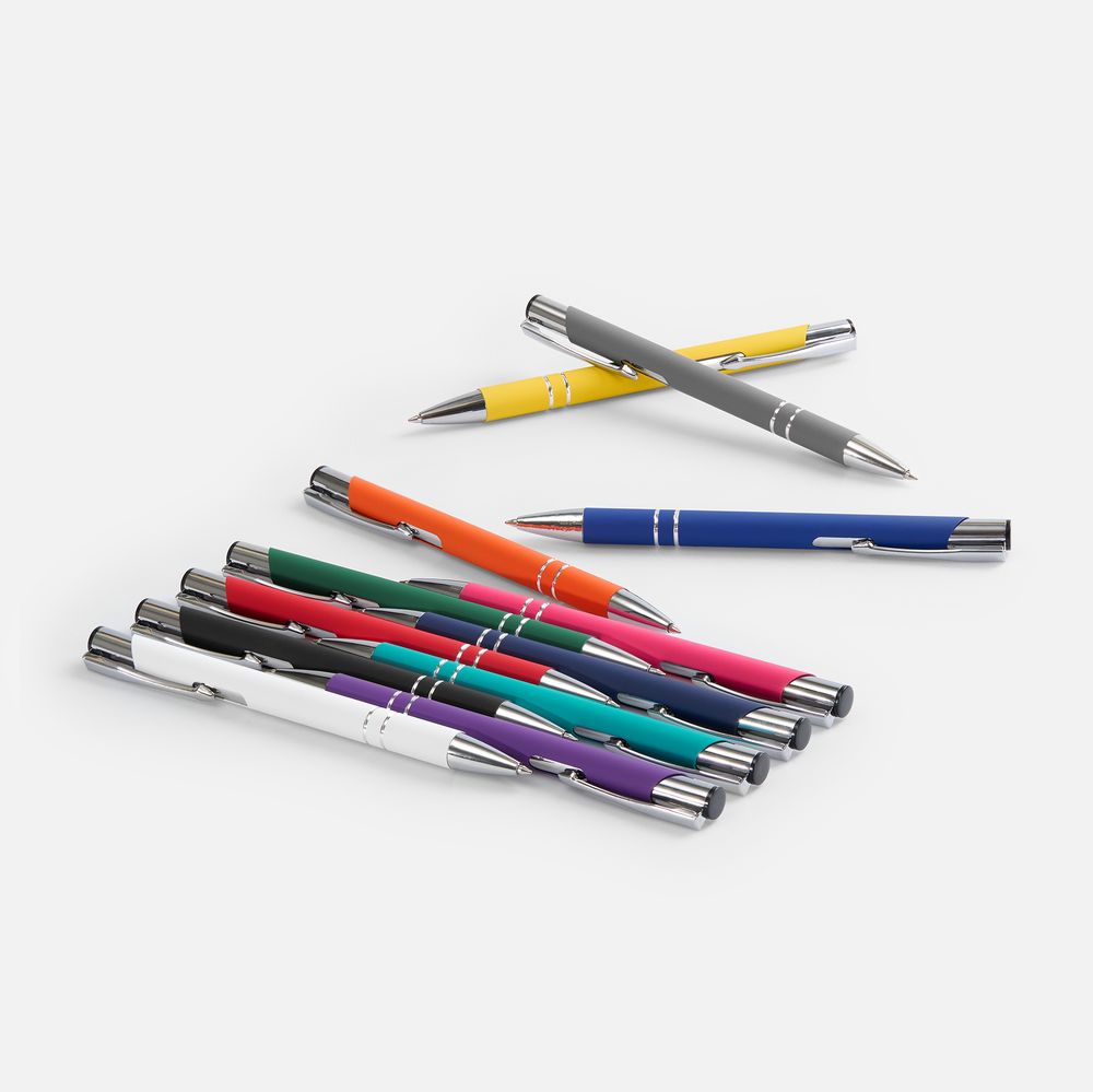 Ручка шариковая Keskus Soft Touch, серая — изображение 6