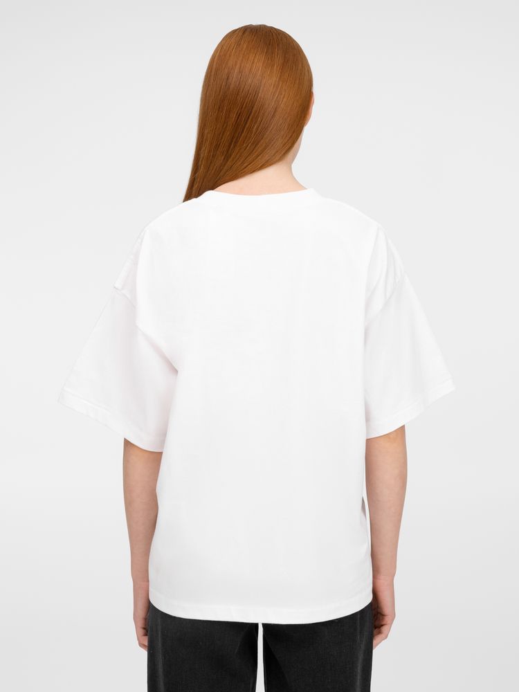 Футболка оверсайз унисекс Legacy, белая — изображение 11