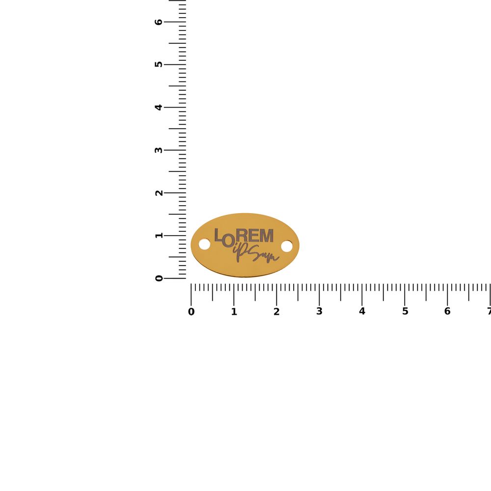 Шильдик металлический Alfa Oval, золотистый глянцевый — изображение 4