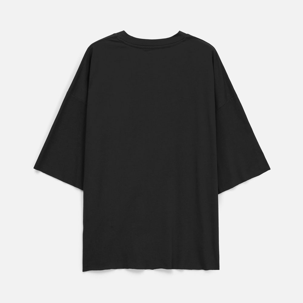 Футболка унисекс оверсайз T1, черная — изображение 8