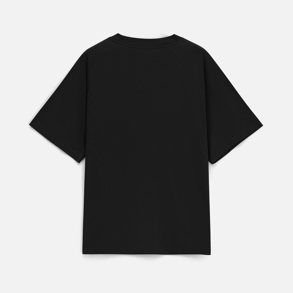Футболка унисекс оверсайз T2, черная — изображение 9
