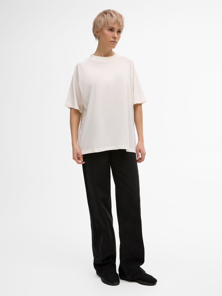 Футболка унисекс оверсайз T2, молочно-белая — изображение 12