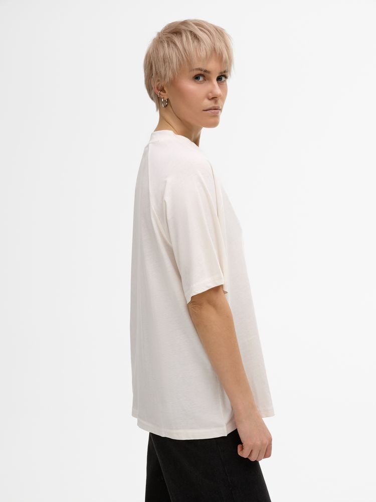Футболка унисекс оверсайз T2, молочно-белая — изображение 10