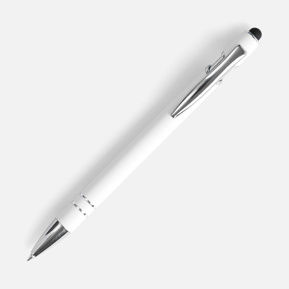 Ручка шариковая Pointer Soft Touch со стилусом, белая — изображение 3