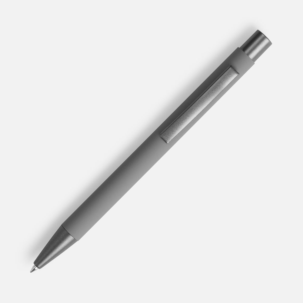 Ручка шариковая Atento Soft Touch, серая — изображение 3