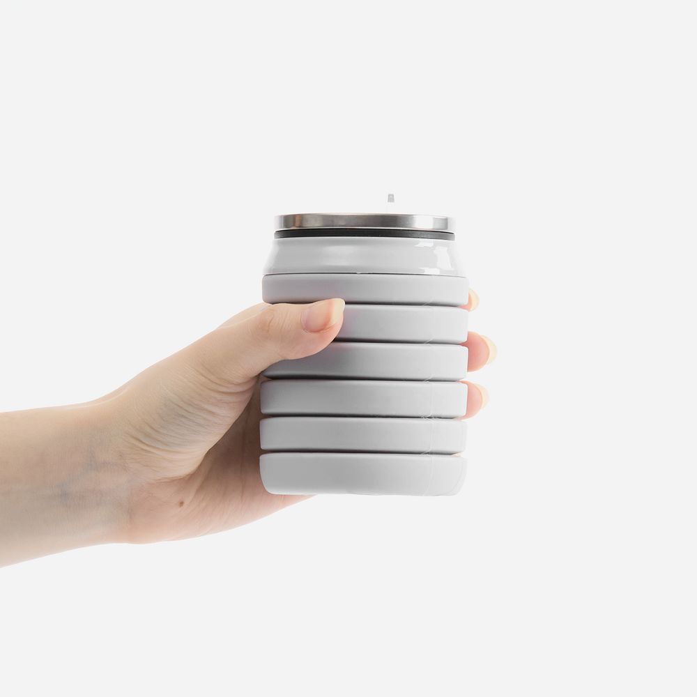 Складная бутылка для воды Folla, серая — изображение 9