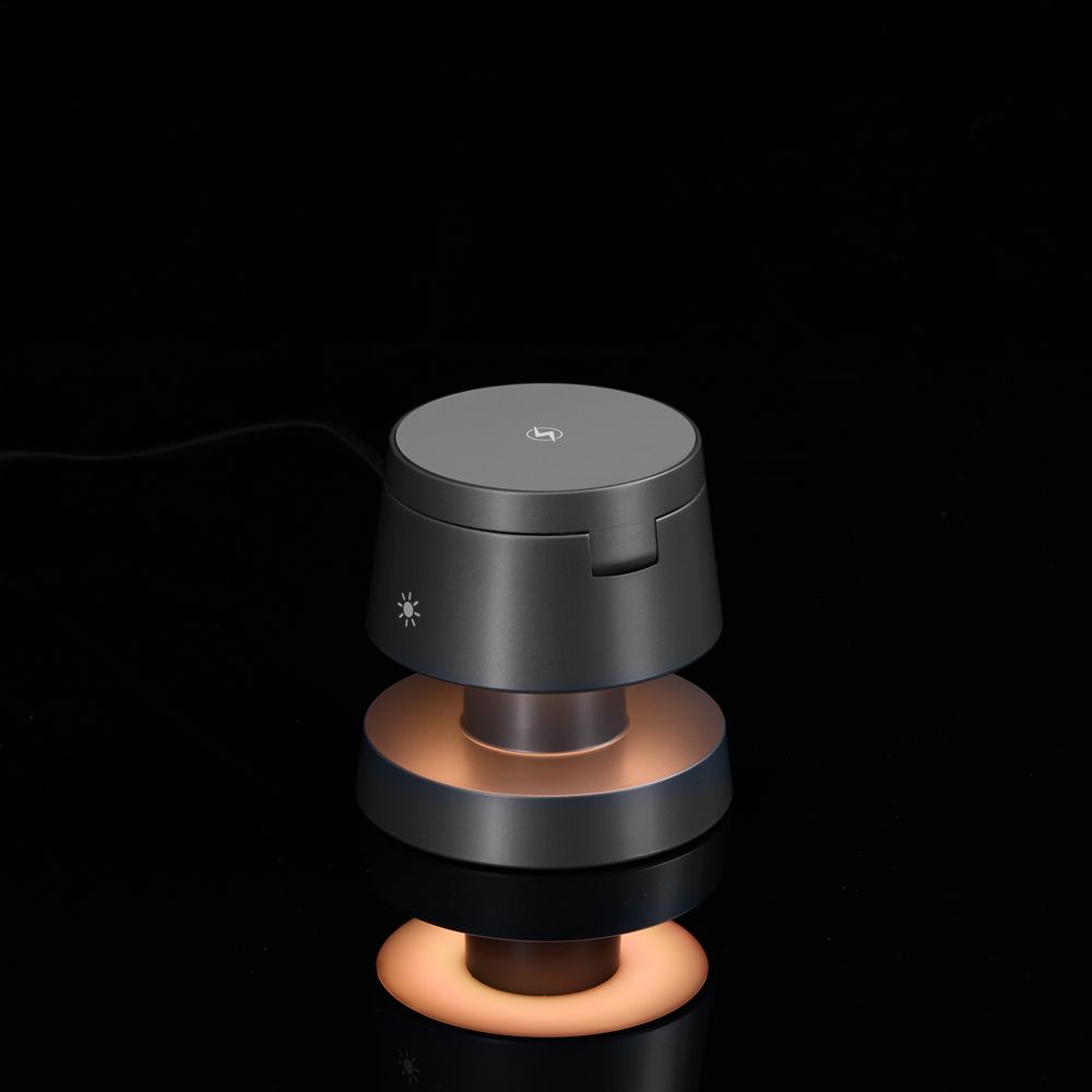 Станция беспроводной зарядки с подсветкой Lume, серая — изображение 9