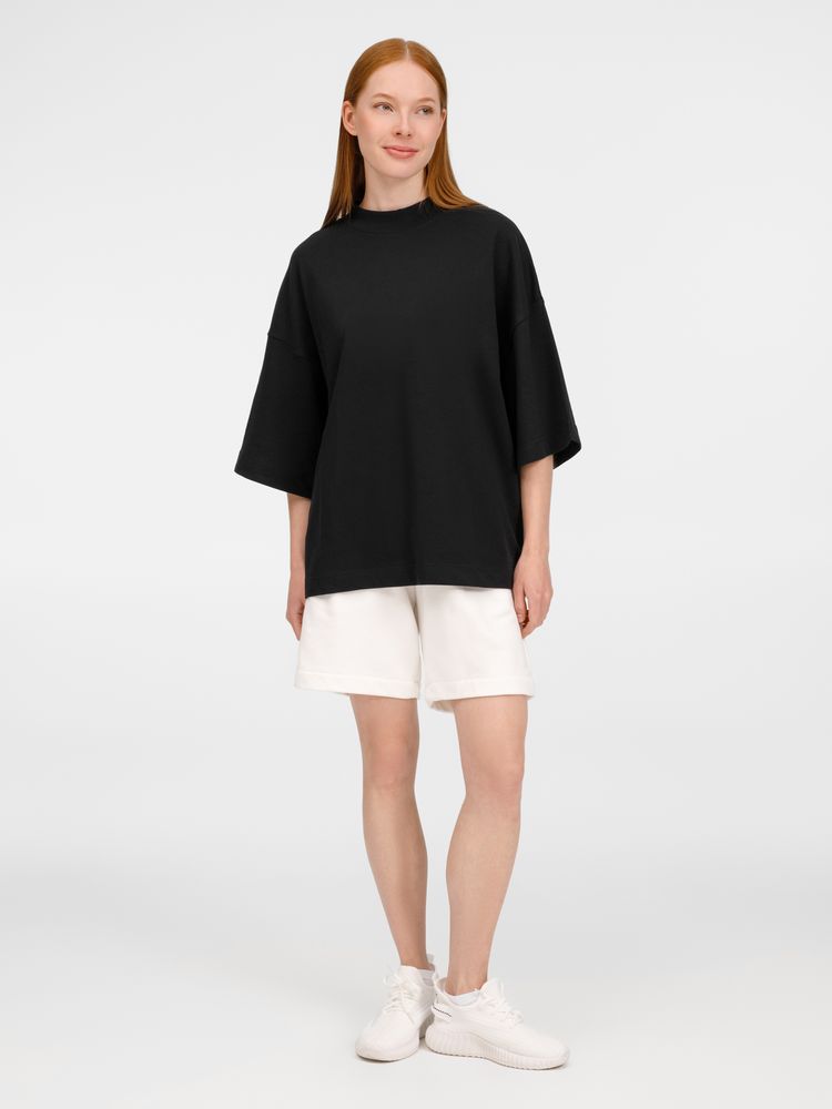 Футболка оверсайз унисекс T9, черная — изображение 8