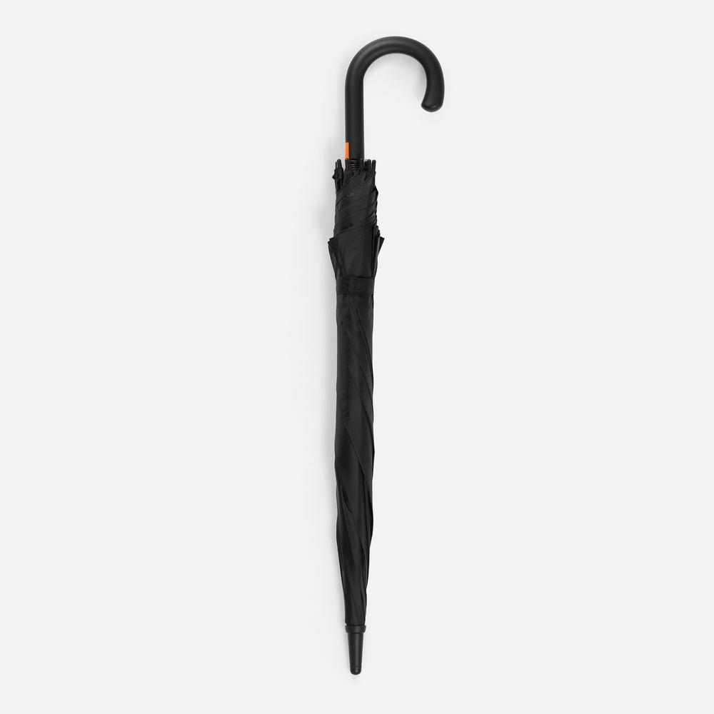 Зонт-трость Hidecolor с цветными спицами, черный с оранжевым — изображение 5