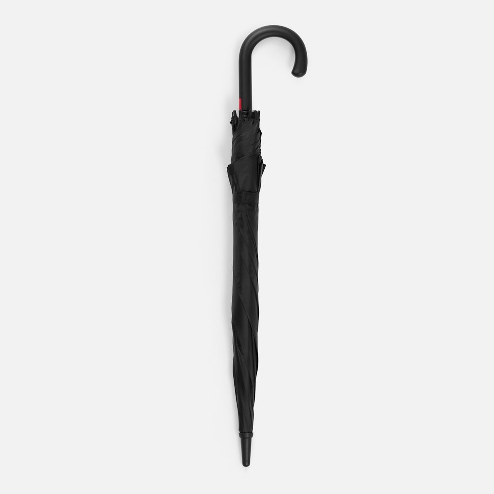 Зонт-трость Hidecolor с цветными спицами, черный с красным — изображение 5