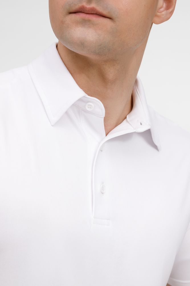 Рубашка поло унисекс Senti, белая — изображение 7