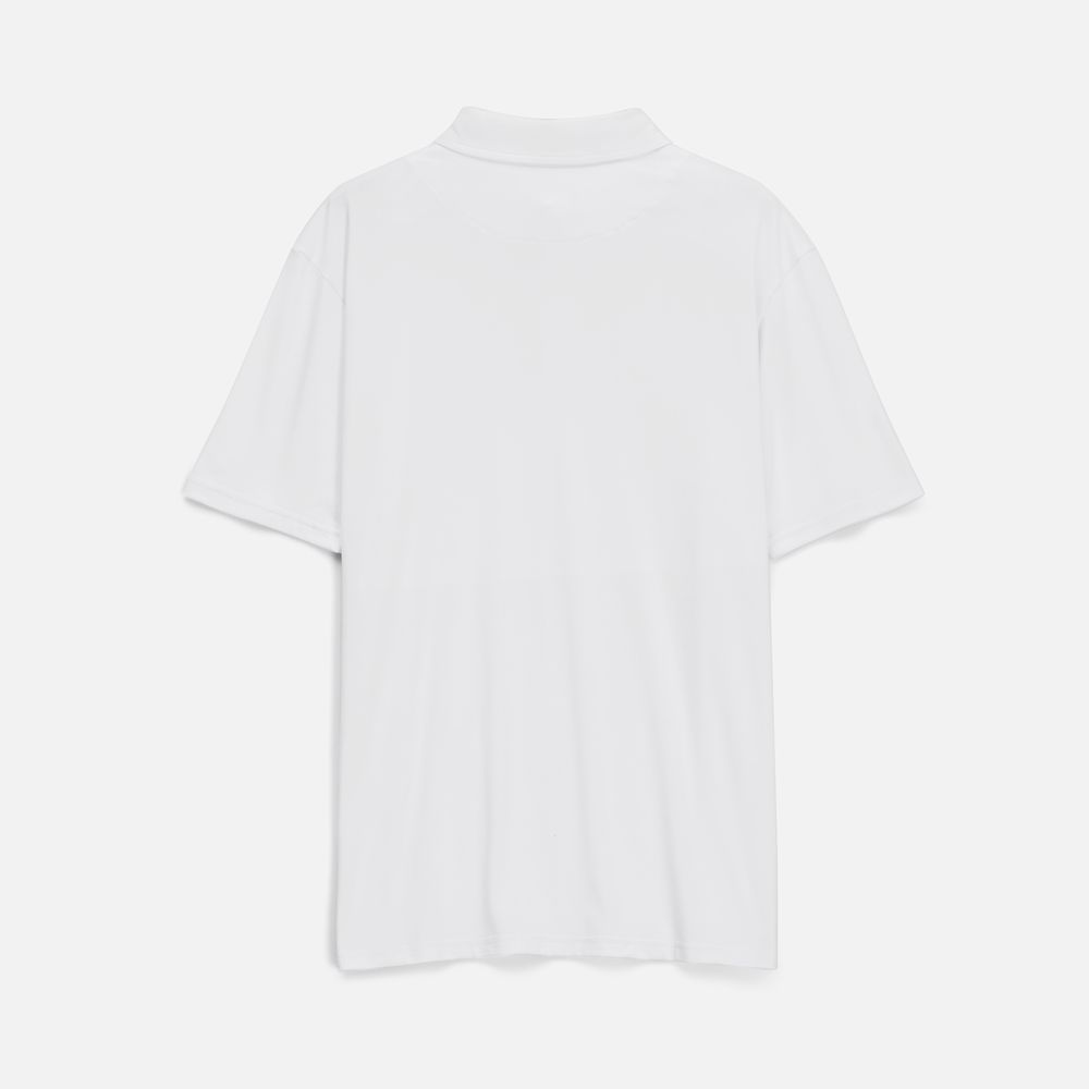 Рубашка поло унисекс Senti, белая — изображение 4