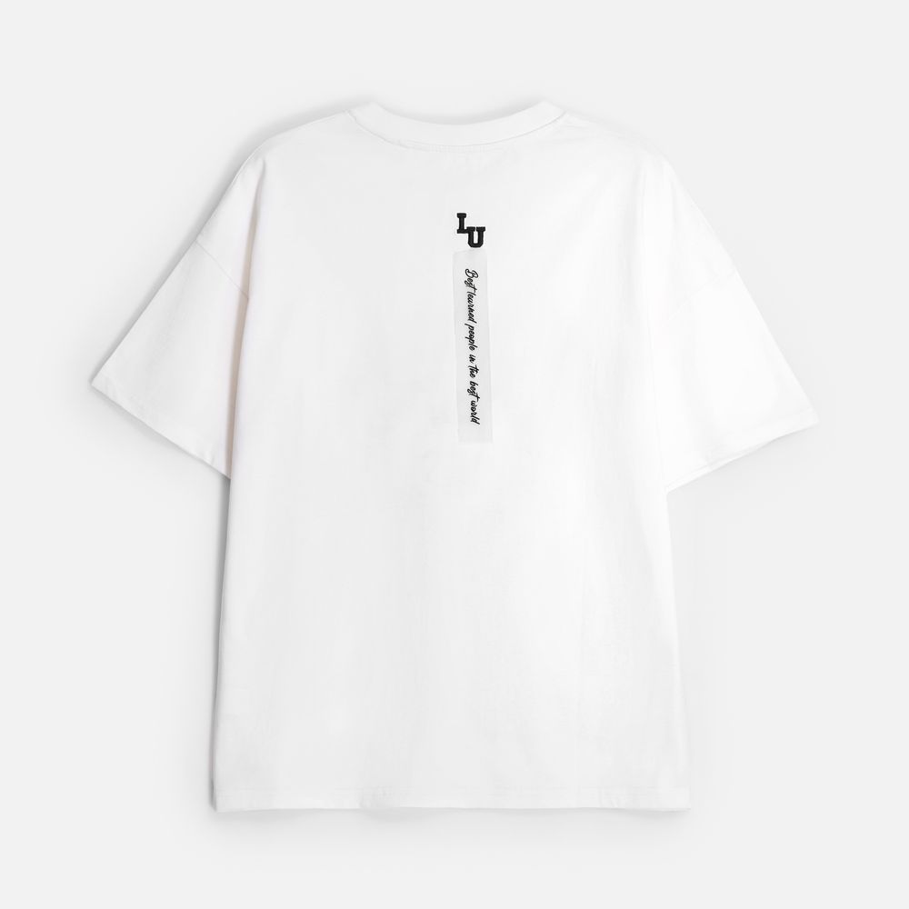 Футболка унисекс оверсайз T3, молочно-белая — изображение 13