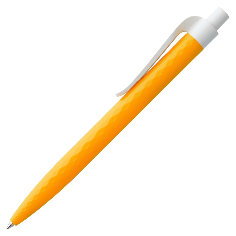 Ручка шариковая Prodir QS01 PMP-P, оранжевая с белым — изображение 3