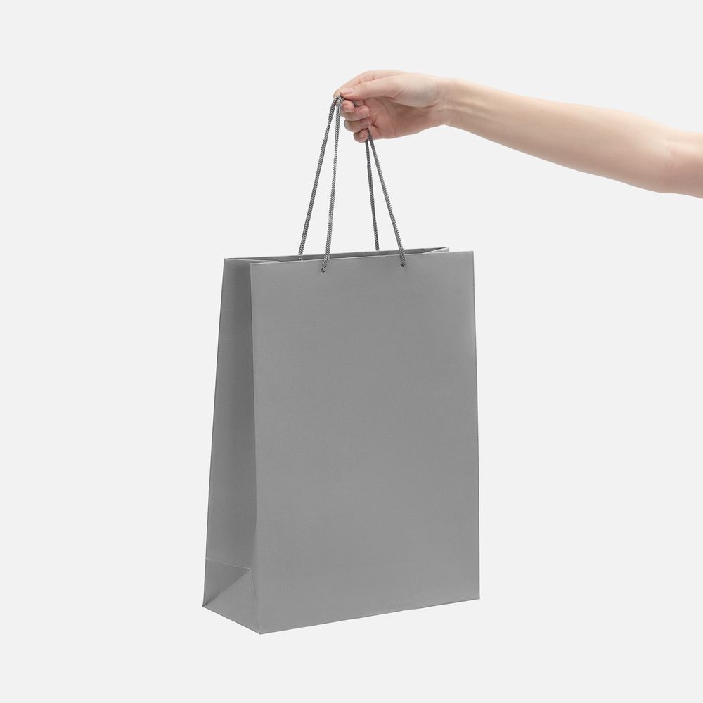 Пакет бумажный Porta XL, серый — изображение 4