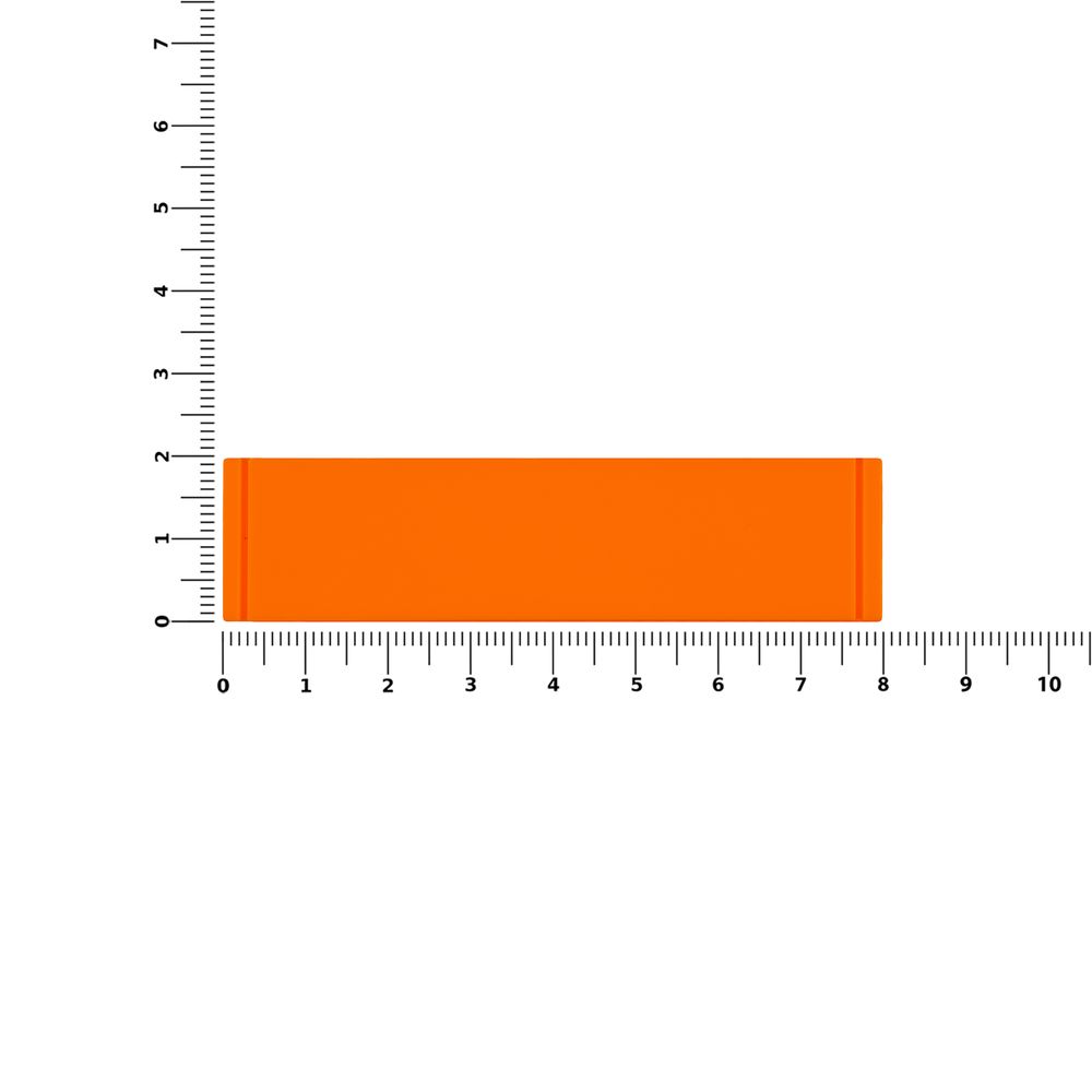 Лейбл из ПВХ Dzeta, S, оранжевый неон — изображение 3