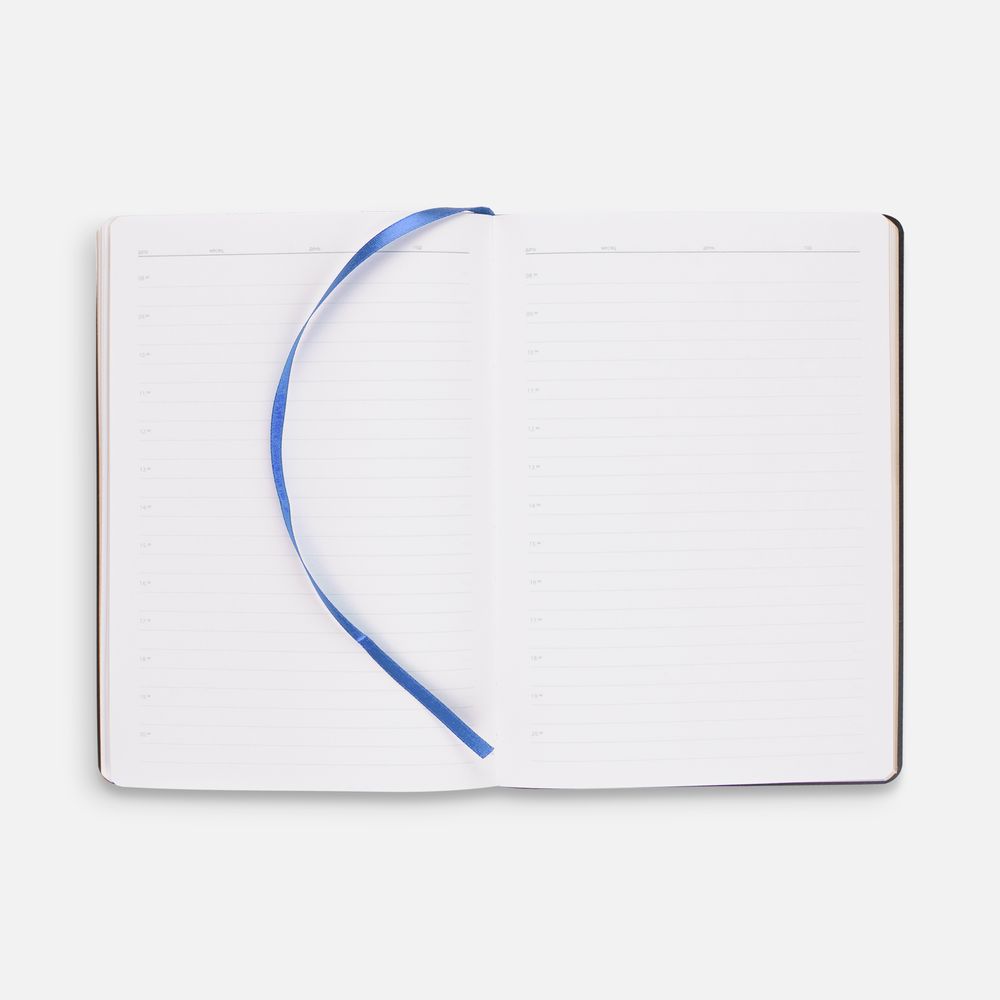 Ежедневник Nebraska Flex, недатированный, синий с золотистым — изображение 7