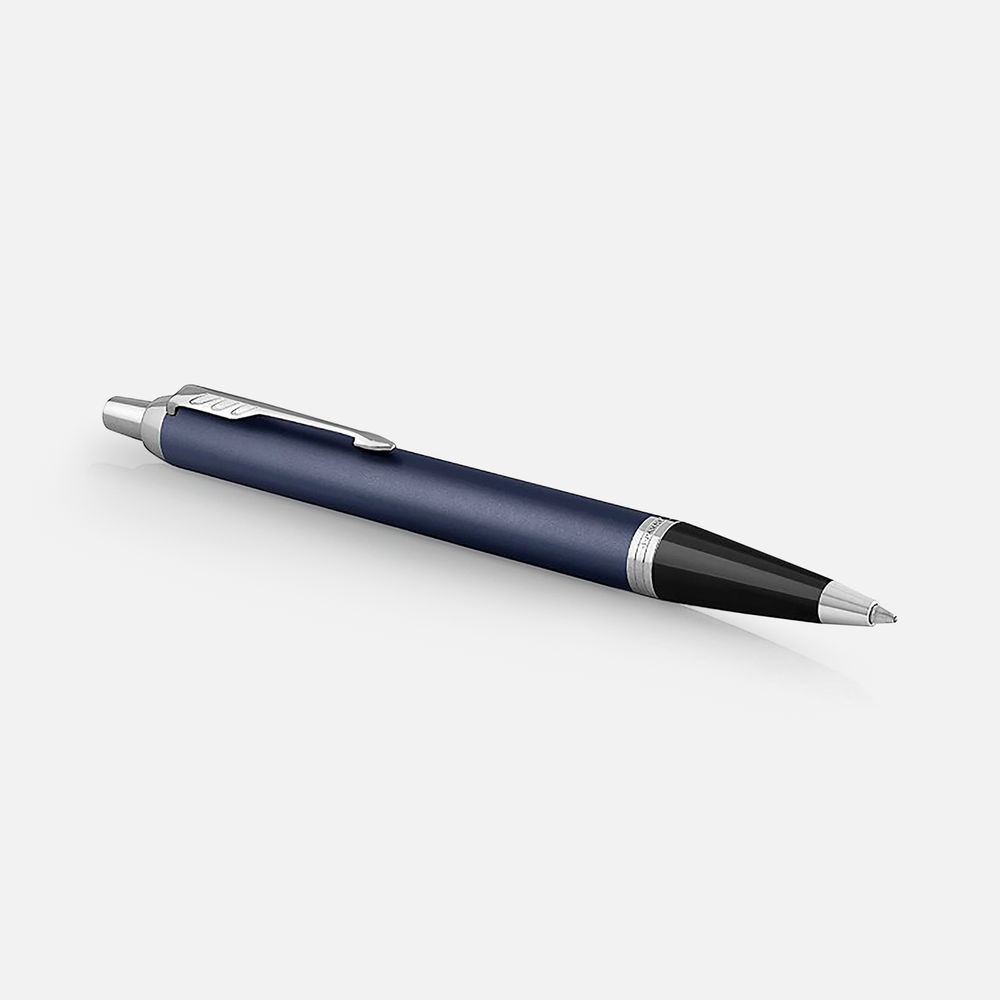 Ручка шариковая Parker IM Core Matte Blue CT, темно-синяя с черным — изображение 3