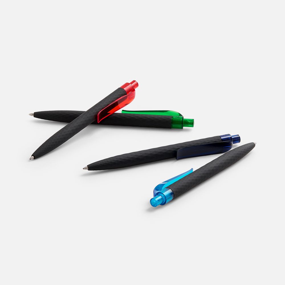 Ручка шариковая Prodir QS01 PRT-T Soft Touch, черная с зеленым — изображение 8