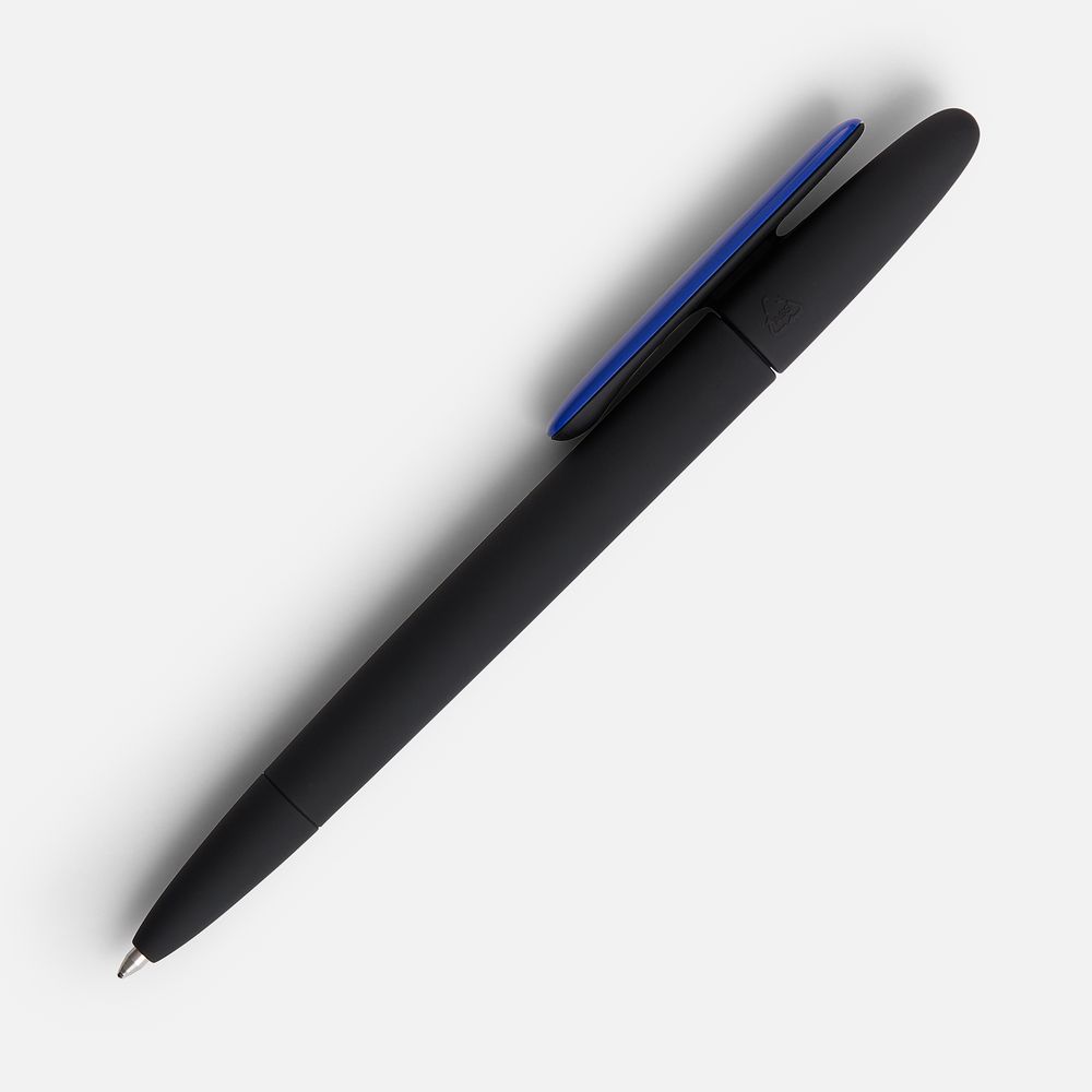 Ручка шариковая Prodir DS5 TRR-P Soft Touch, черная с синим — изображение 4