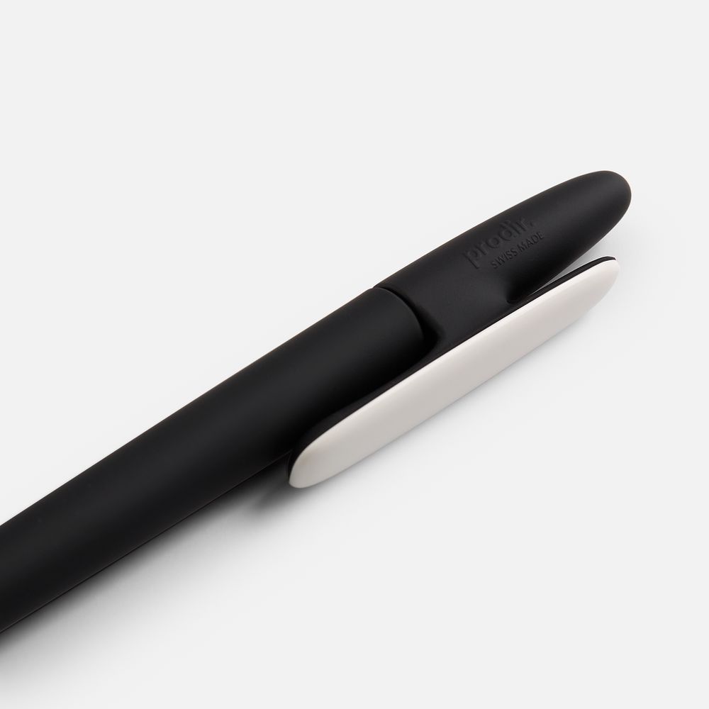 Ручка шариковая Prodir DS5 TRR-P Soft Touch, черная с белым — изображение 6